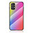 Custodia Silicone Specchio Laterale Sfumato Arcobaleno Cover LS2 per Samsung Galaxy A23 5G Rosa