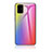Custodia Silicone Specchio Laterale Sfumato Arcobaleno Cover LS2 per Samsung Galaxy A51 5G Rosa