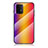 Custodia Silicone Specchio Laterale Sfumato Arcobaleno Cover LS2 per Samsung Galaxy A91 Arancione