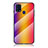 Custodia Silicone Specchio Laterale Sfumato Arcobaleno Cover LS2 per Samsung Galaxy M31 Arancione