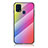 Custodia Silicone Specchio Laterale Sfumato Arcobaleno Cover LS2 per Samsung Galaxy M31 Prime Edition