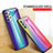 Custodia Silicone Specchio Laterale Sfumato Arcobaleno Cover LS2 per Samsung Galaxy M32 5G