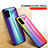 Custodia Silicone Specchio Laterale Sfumato Arcobaleno Cover LS2 per Samsung Galaxy M40S