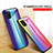 Custodia Silicone Specchio Laterale Sfumato Arcobaleno Cover LS2 per Samsung Galaxy Note 10 Lite