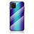 Custodia Silicone Specchio Laterale Sfumato Arcobaleno Cover LS2 per Samsung Galaxy Note 10 Lite Blu