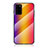 Custodia Silicone Specchio Laterale Sfumato Arcobaleno Cover LS2 per Samsung Galaxy S20 Plus Arancione