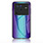 Custodia Silicone Specchio Laterale Sfumato Arcobaleno Cover LS2 per Vivo X80 Pro 5G Blu