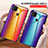 Custodia Silicone Specchio Laterale Sfumato Arcobaleno Cover LS2 per Xiaomi POCO C3