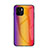 Custodia Silicone Specchio Laterale Sfumato Arcobaleno Cover LS2 per Xiaomi Poco C50 Arancione
