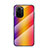 Custodia Silicone Specchio Laterale Sfumato Arcobaleno Cover LS2 per Xiaomi Poco F3 5G Arancione