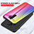 Custodia Silicone Specchio Laterale Sfumato Arcobaleno Cover LS2 per Xiaomi Poco M2