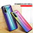 Custodia Silicone Specchio Laterale Sfumato Arcobaleno Cover LS2 per Xiaomi Redmi Note 10 4G