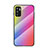 Custodia Silicone Specchio Laterale Sfumato Arcobaleno Cover LS2 per Xiaomi Redmi Note 10 5G Rosa