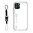 Custodia Silicone Specchio Laterale Sfumato Arcobaleno Cover M01 per Apple iPhone 14 Pro Max Bianco
