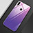 Custodia Silicone Specchio Laterale Sfumato Arcobaleno Cover M01 per Huawei Enjoy 9 Plus Viola