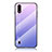 Custodia Silicone Specchio Laterale Sfumato Arcobaleno Cover M01 per Samsung Galaxy A01 SM-A015 Lavanda