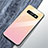 Custodia Silicone Specchio Laterale Sfumato Arcobaleno Cover M01 per Samsung Galaxy S10 Rosa