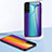 Custodia Silicone Specchio Laterale Sfumato Arcobaleno Cover M01 per Samsung Galaxy S21 FE 5G