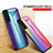 Custodia Silicone Specchio Laterale Sfumato Arcobaleno Cover M01 per Samsung Galaxy S21 FE 5G