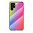 Custodia Silicone Specchio Laterale Sfumato Arcobaleno Cover M01 per Samsung Galaxy S24 Ultra 5G Rosa