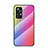 Custodia Silicone Specchio Laterale Sfumato Arcobaleno Cover M01 per Xiaomi Mi 12 5G Rosa
