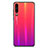 Custodia Silicone Specchio Laterale Sfumato Arcobaleno Cover M02 per Huawei P30