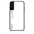 Custodia Silicone Specchio Laterale Sfumato Arcobaleno Cover M02 per Samsung Galaxy S21 5G Bianco