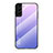 Custodia Silicone Specchio Laterale Sfumato Arcobaleno Cover M02 per Samsung Galaxy S21 5G Lavanda