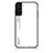 Custodia Silicone Specchio Laterale Sfumato Arcobaleno Cover M02 per Samsung Galaxy S21 FE 5G Bianco