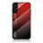 Custodia Silicone Specchio Laterale Sfumato Arcobaleno Cover M02 per Samsung Galaxy S21 FE 5G Rosso