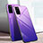 Custodia Silicone Specchio Laterale Sfumato Arcobaleno Cover per Huawei Honor V30 Pro 5G Viola