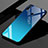 Custodia Silicone Specchio Laterale Sfumato Arcobaleno Cover per Huawei P30 Lite XL Blu