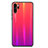 Custodia Silicone Specchio Laterale Sfumato Arcobaleno Cover per Huawei P30 Pro New Edition Rosso