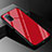 Custodia Silicone Specchio Laterale Sfumato Arcobaleno Cover per Oppo A52 Rosso