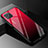 Custodia Silicone Specchio Laterale Sfumato Arcobaleno Cover per Oppo Reno4 Z 5G Rosso e Nero