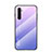 Custodia Silicone Specchio Laterale Sfumato Arcobaleno Cover per Realme 6s Viola