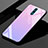 Custodia Silicone Specchio Laterale Sfumato Arcobaleno Cover per Realme X Rosa