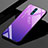 Custodia Silicone Specchio Laterale Sfumato Arcobaleno Cover per Realme X Viola