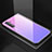 Custodia Silicone Specchio Laterale Sfumato Arcobaleno Cover per Realme XT Viola