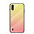 Custodia Silicone Specchio Laterale Sfumato Arcobaleno Cover per Samsung Galaxy A01 SM-A015 Giallo