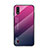 Custodia Silicone Specchio Laterale Sfumato Arcobaleno Cover per Samsung Galaxy A01 SM-A015 Rosa Caldo