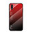 Custodia Silicone Specchio Laterale Sfumato Arcobaleno Cover per Samsung Galaxy A01 SM-A015 Rosso