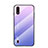 Custodia Silicone Specchio Laterale Sfumato Arcobaleno Cover per Samsung Galaxy A01 SM-A015 Viola