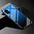 Custodia Silicone Specchio Laterale Sfumato Arcobaleno Cover per Samsung Galaxy A51 5G Blu