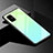 Custodia Silicone Specchio Laterale Sfumato Arcobaleno Cover per Samsung Galaxy A51 5G Verde