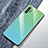Custodia Silicone Specchio Laterale Sfumato Arcobaleno Cover per Samsung Galaxy Note 10 Plus Ciano