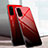 Custodia Silicone Specchio Laterale Sfumato Arcobaleno Cover per Samsung Galaxy S20 Plus Rosso
