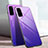 Custodia Silicone Specchio Laterale Sfumato Arcobaleno Cover per Samsung Galaxy S20 Plus Viola