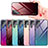 Custodia Silicone Specchio Laterale Sfumato Arcobaleno Cover per Samsung Galaxy S21 Ultra 5G