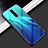 Custodia Silicone Specchio Laterale Sfumato Arcobaleno Cover per Xiaomi Poco X2 Ciano